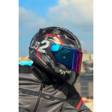 Rapıd 2 Cırcle Mat Siyah-Kırmızı Kask