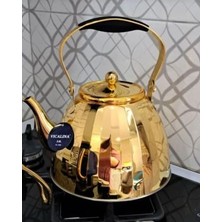 Vıcalına Çaydanlık Set 3 1 Model Alman Markası Paslanmaz Çelik Çaydanlık &ocak Üstü Isıtıcı Ithal