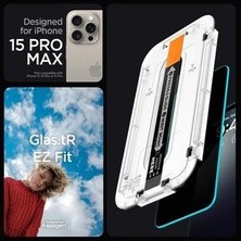 Sarı Garage Apple iPhone 15 Pro Max Uyumlu Hayalet Kolay Kurulum Aparatlı Otomatik Hizalamalı Kırılmaz Ekran Koruyucu