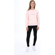 Toontoy Kız Çocuk Baskılı Taytlı Takım