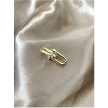 Tekli Büyük Boy Gümüş Tiffany Küpe