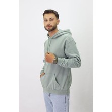 Eskitme Desenli Unisex Hoodie Sweatshirt