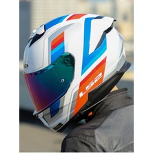 Stream 2 Vıntage Beyaz-Mavi-Kırmızı Kask