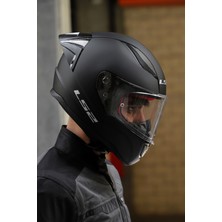 LS2 Rapıd 2 Race Mat Siyah Tam Yüz Kask Hafif Polikarbonat Malzemeden XL Beden