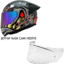 Rapıd 2 Spox Gri-Kırmızı Kask Şeffaf Kask Camı