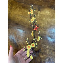Gönülden Tasarım 36 x 13 cm Nakış İşleme Sarı Bahar Dalı Arma Aplike