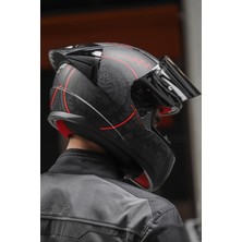 Rapıd Race Takaroa Mat Siyah-Kırmızı Kask