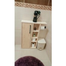 Arslanoğlu Ahşap Banyo  Dolabı Çok Amaçlı