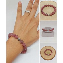 Yaşam Tohumu Sirius Serisi Çilek Kuvars Taşı 10MM  Bileklik (52922)