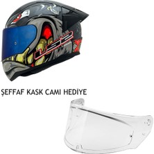 Rapıd 2 Spox Gri-Kırmızı Kask Şeffaf Kask Camı Hediyeli