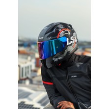 LS2 Rapıd 2 Cırcle Mat Siyah-Kırmızı Kask