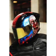 LS2 Rapıd 2 Race Zombıe Siyah-Kırmızı Kask