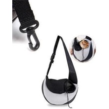 Shupin Large Hanger Açık Gri Çapraz Askılı Kedi Köpek Evcil Hayvan Taşıma Çantası 45x40 cm