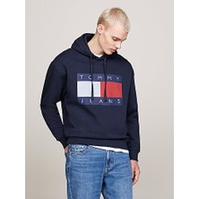 Tommy Hilfiger Tjm Rlx Melange Flag Hoodıe