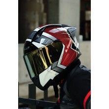 LS2 Rapıd 2 Race Extra Beyaz-Kırmızı Kask