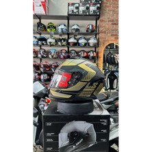 Stream 2 Road Mat Siyah-Gold-Gri Kask