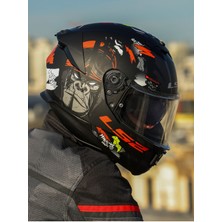 Stream 2 Angry Monkey Mat Siyah-Kırmızı Kask