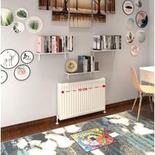 Kenzlife petek üstü raf dresuar golden boy cvz 070*24 üçlü kitaplık duvar rafı 070 cm uzunluk