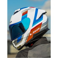 Stream 2 Vıntage Beyaz-Mavi-Kırmızı Kask