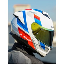 Stream 2 Vıntage Beyaz-Mavi-Kırmızı Kask