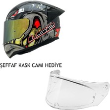 Rapıd 2 Spox Gri-Kırmızı Kask Şeffaf Kask Camı Hediyeli