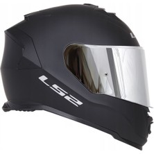 Storm 2 Mat Siyah Kapalı Motosiklet Kaskı Gri Camlı