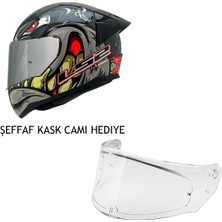 Rapıd 2 Spox Gri-Kırmızı Kask Şeffaf Kask Camı Hediyeli