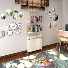 Kenzlife petek üstü raf dresuar golden boy byz 050*24 ikili kitaplık duvar rafı 050 cm uzunluk