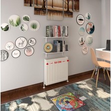 Kenzlife petek üstü raf dresuar golden boy crd 050*24 ikili kitaplık duvar rafı 050 cm uzunluk