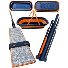 Güllü E Store Kendinden Sıkmalı Katlanır Kovalı Mop 1 Adet Yedek Bez
