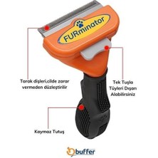 Güllü E Store Buffer® Uzun Tüylü Köpekler Için Kolay Tarama Fırçası Temizlenebilir Çelik Tarak Tüy Toplayıcı Mediu