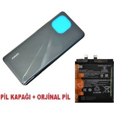 Tkgz Xiaomi Mi 11 Arka Kapak Batarya Pil Kapağı + Pil (Cam) Siyah
