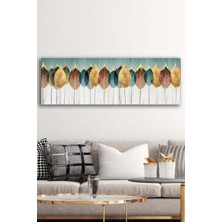 Tosbart Kanvas Tablo Baskılı Modern Soyut Yapraklar Ev Ofis Otel Makam Dekor Tablo