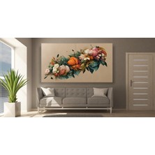 Tosbart Pastel Soyut Çiçekler Muhteşem Kanvas Tablo