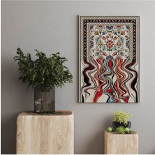 Tosbart Kanvas Tablo 1097 Etnik Desenli Geometrik Geleneksel Ve Modern Birleşimi Dekoratıf 110