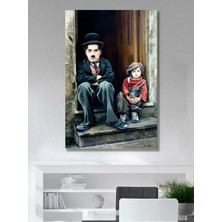 Tosbart Charlie Chaplin - Kanvas Tablo Salon Oturma Yatak Odası Ofis Antre Cafe Için Duvar Dekoru