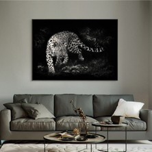 Tosbart Dekoratif White Leopar Kanvas Tablo