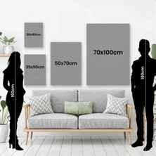 Tosbart Kanvas Tablo Baskılı Dekoratif Yağlıboya Şemsiye Aşk Sevgili Ev Ofis Otel Dekor Tablo