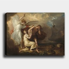 Tosbart Benjamin West-Adem Ve Havva'nın Cennetten Kovulması, 1791 Kanvas Tablo Sb-80221