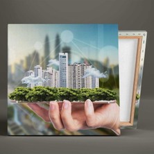Tosbart Şehir Manzarası Şehir Planlama Emlak Ofisi Real Estate Kanvas Tablo