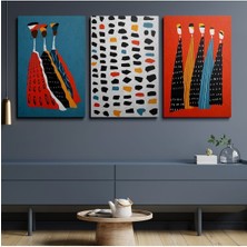 Tosbart 3'Lü Set Kanvas Duvar Tablosu Canvas Tablo Boho Klasik Modern Eu 211