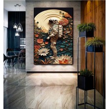 Tosbart Dekoratif Soyut Sanat Ahşap Kanvas Tablo