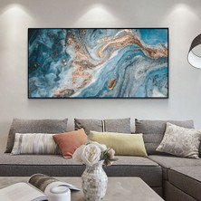 Tosbart Soyut Sanat Duvar Boy Dekoratif Ahşap Kanvas Tablo