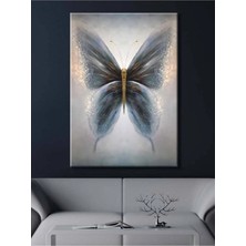 Tosbart Kelebek Kanvas Tablo - Salon Oturma Yatak Odası Ofis Antre Cafe Mutfak Için Duvar Dekoru