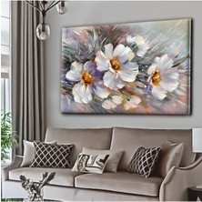 Tosbart Dekoratif Tablonuz Dekoratif Modern Şık Çiçek Kanvas Tablo E21