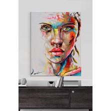 Tosbart Pop Art Woman Kanvas Tablo