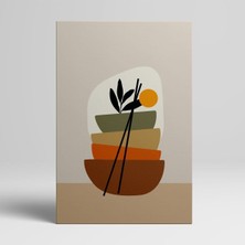 Tosbart Kanvas Duvar Tablosu Boho Çiçekler 3'Lü Canvas Tablo Seti