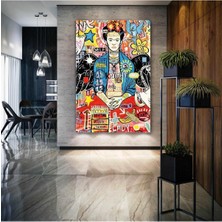 Tosbart Efsane Ressam Sokak Sanatı Grafiti Dikey Kanvas Tablo