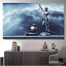 Tosbart Özel Tasarım Adalet Terazi Hukuk Hd Kanvas Tablo Ofis Şıklık Katın