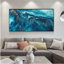Tosbart Soyut Sanat Dekoratif Duvar Boy Ahşap Kanvas Tablo